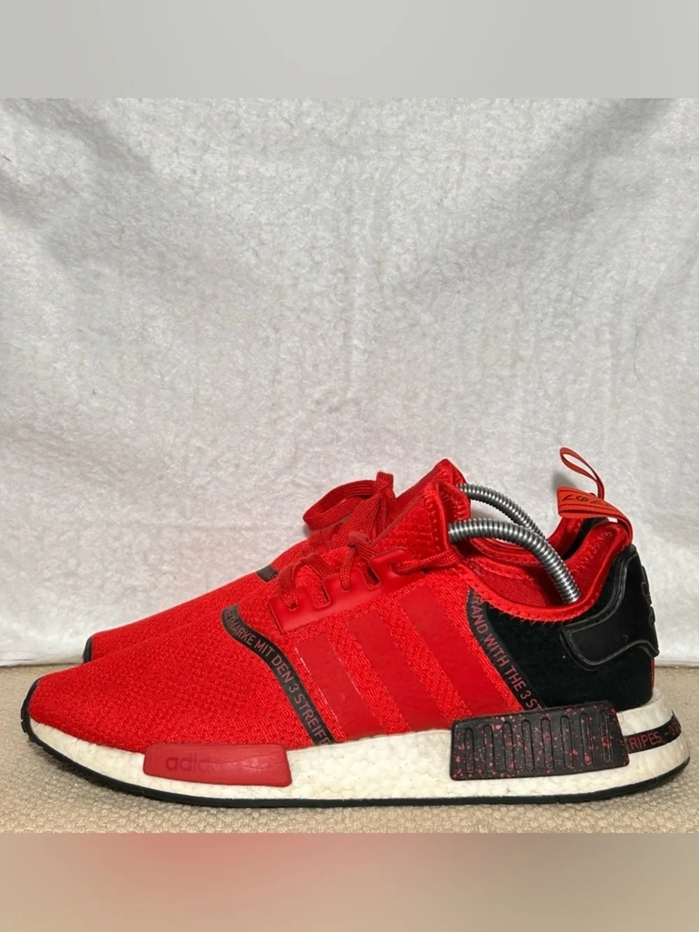 Adidas NMD R! Mens Scarlett/Core Black Running Athletic Sneakers Shoes SZ 10.5
